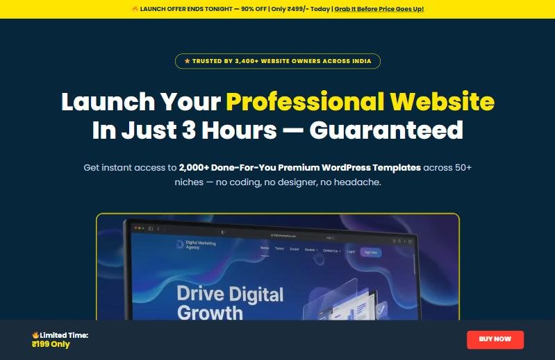 DigiVishal website bundle sales page